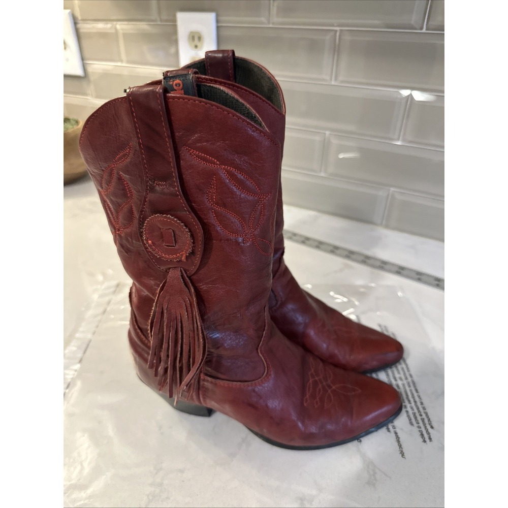 VTG Laredo Boots 6.5M Red Cowboy Boots Western Cowgirl Rodeo Super Cute